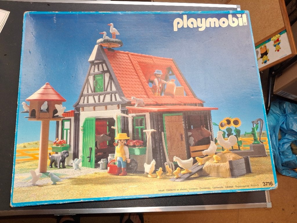 Ferme Playmobil vintage, Enfants & Bébés, Bâtiment, Autres séries, Utilisé, Kit complet