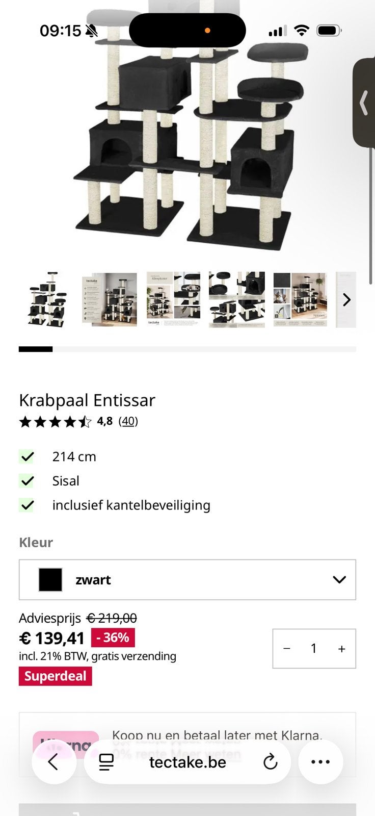 Grote krabpaal, Ophalen, Nieuw