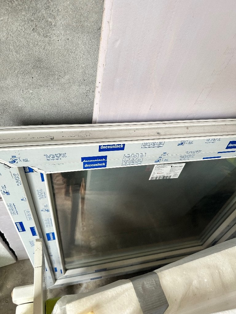 Wit pvc raam, Ophalen, Gevelraam of Ruit, 80 tot 120 cm, 80 tot 120 cm