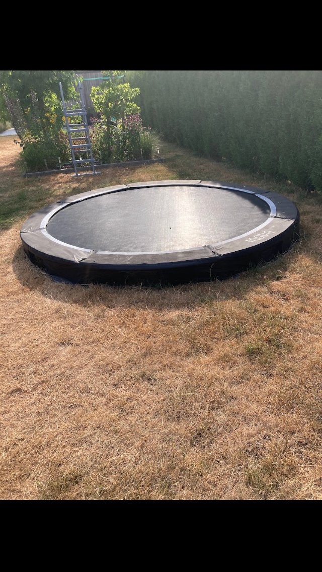Inbouwtrampoline en een net voor errond, Ophalen, Zo goed als nieuw