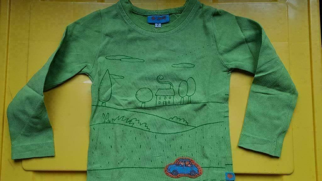 fel groene longsleeve JULES maat 86 - 92, Kinderen en Baby's, Ophalen of Verzenden, Gebruikt, Jongetje, Shirtje of Longsleeve