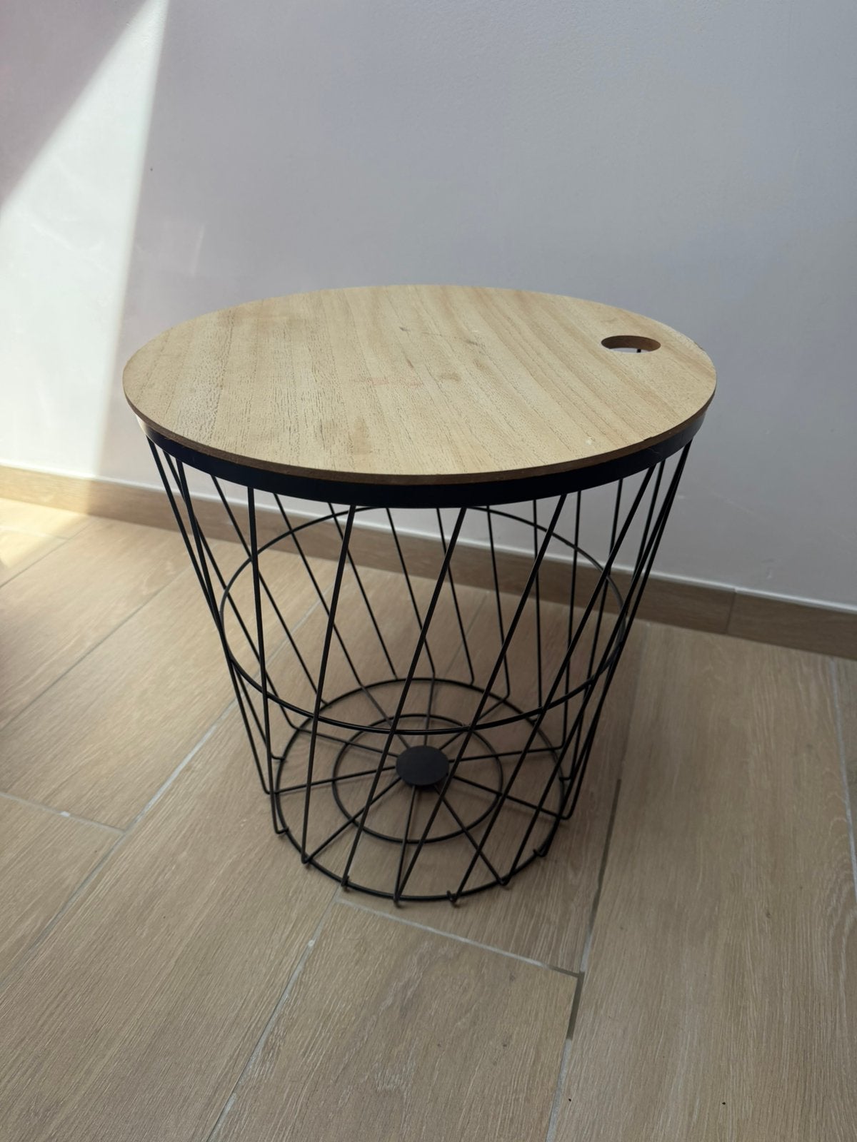 Bijzettafel, Huis en Inrichting, Tafels | Bijzettafels, Ophalen, Gebruikt, Rond, 45 tot 60 cm