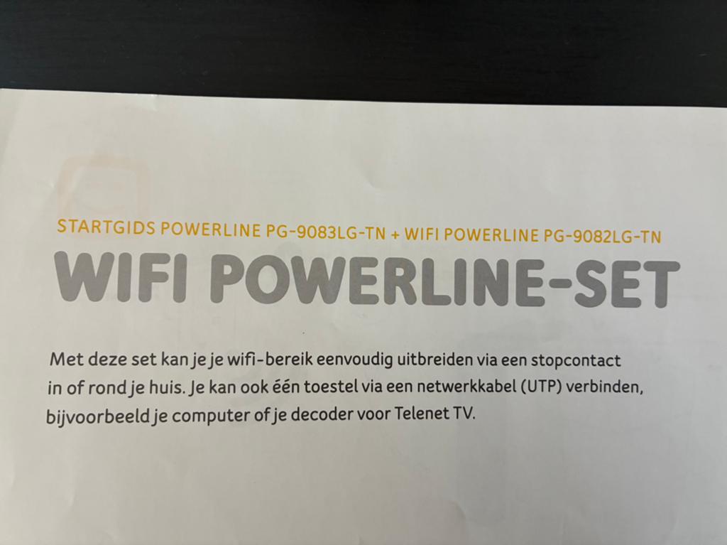 Wifi powerline van Telenet, Computers en Software, WiFi-versterkers, Ophalen of Verzenden, Zo goed als nieuw