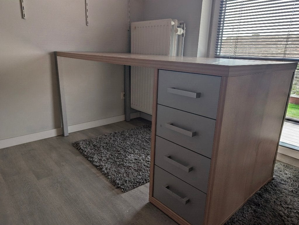 Groot bureau, Huis en Inrichting, Bureaus, Ophalen, 160 cm, Gebruikt, Schoolbureau