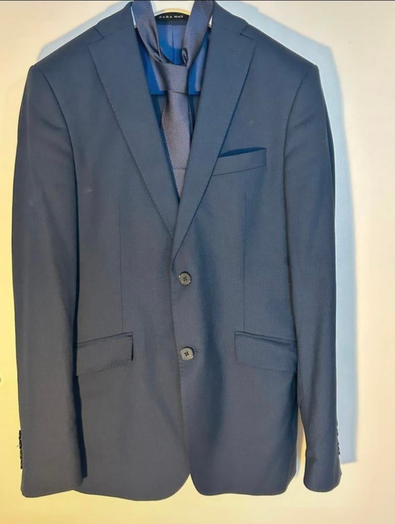 Blauwe heren Kostuum, Ophalen of Verzenden, Zo goed als nieuw, Maat 48/50 (M), Blauw