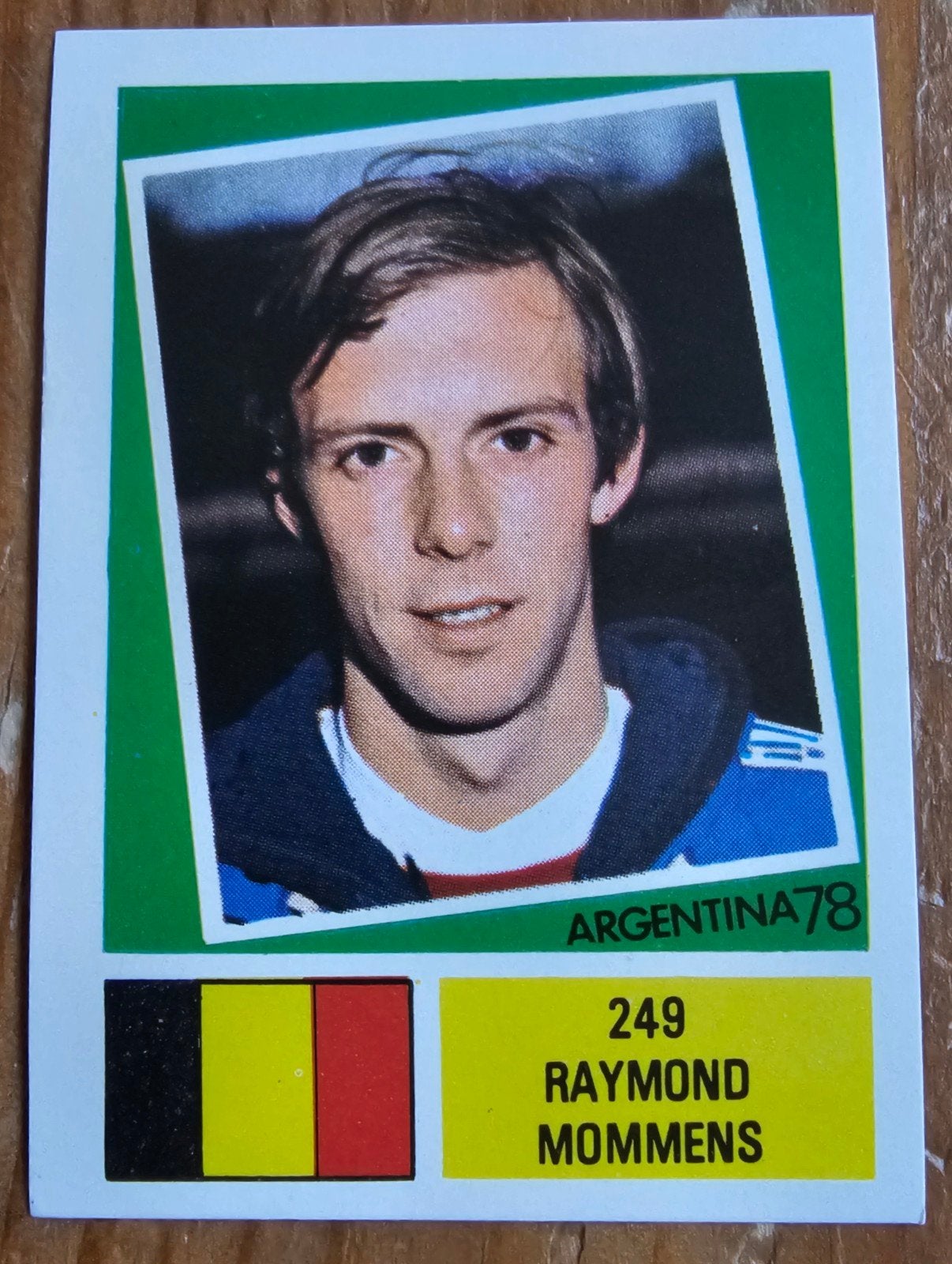 FKS (panini like) Argentina 78 #249 Raymond Mommens Voetbal!, Ophalen of Verzenden, Zo goed als nieuw, Plaatje