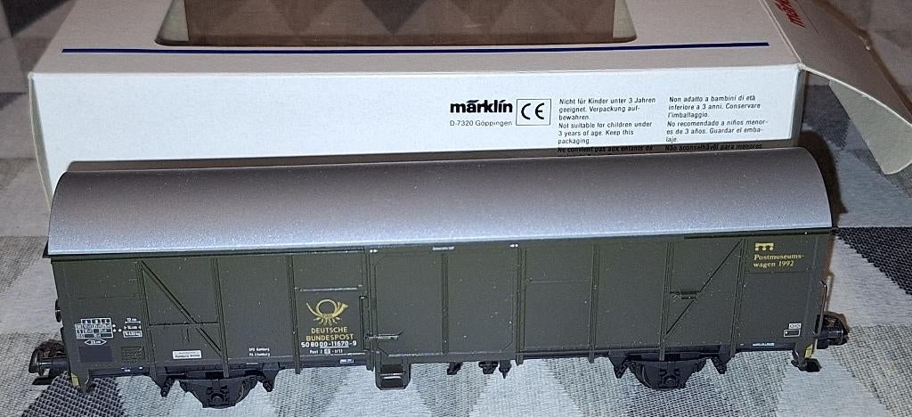 Märklin HO 4736 Gesloten goederen wagon van de DBP, Verzenden, Zo goed als nieuw, Wagon, Märklin