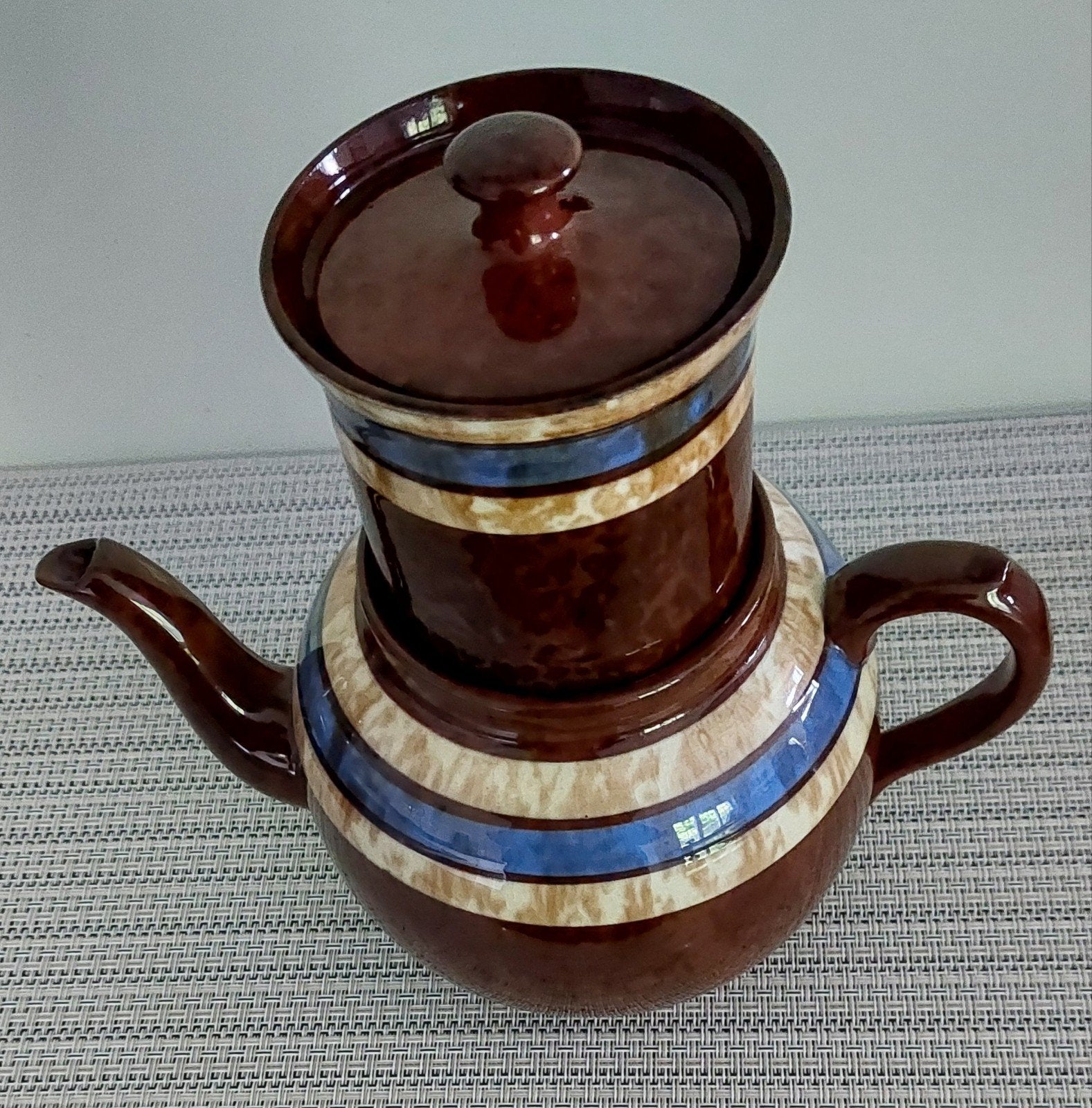 Arthur Wood Theepot met Warmhoudcilinder/Opzetstuk Jaren 40, Enlèvement