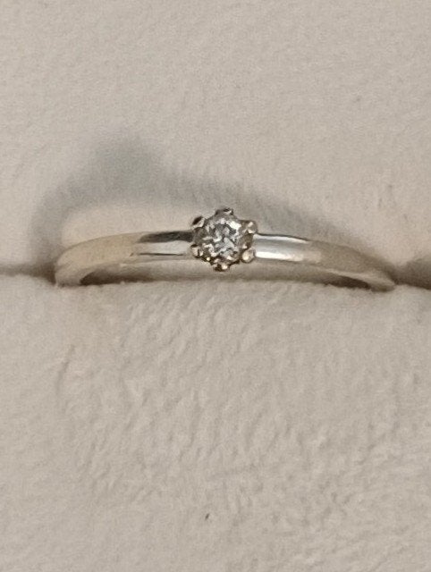 verlovingsring goud en diamant, Handtassen en Accessoires, Ophalen of Verzenden, Goud, Goud