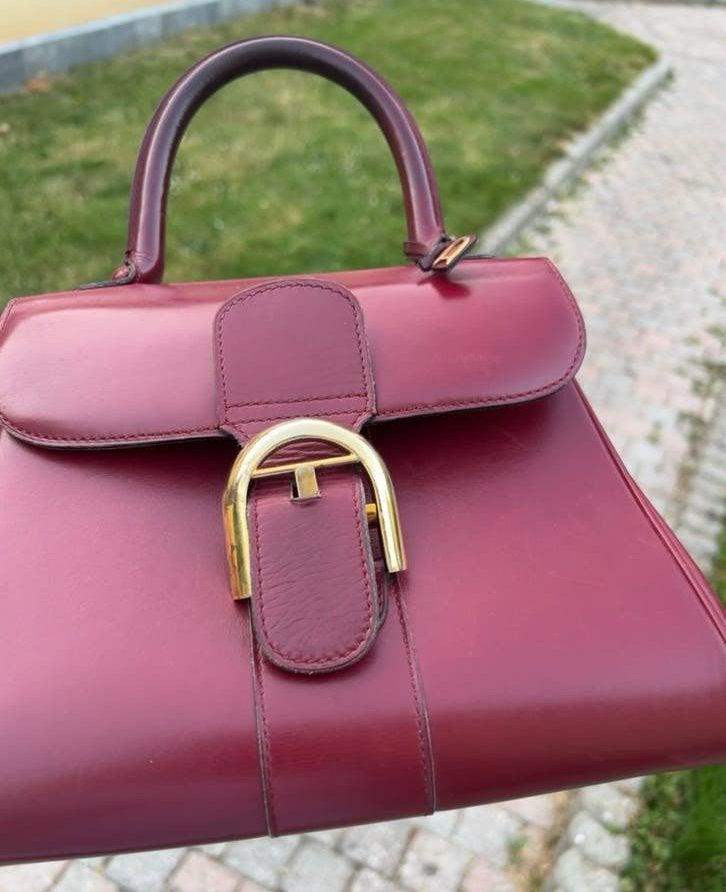 DELVAUX LE BRILLANT PM ROUGE BOXCALF - TBE, Enlèvement ou Envoi, Comme neuf, Rouge