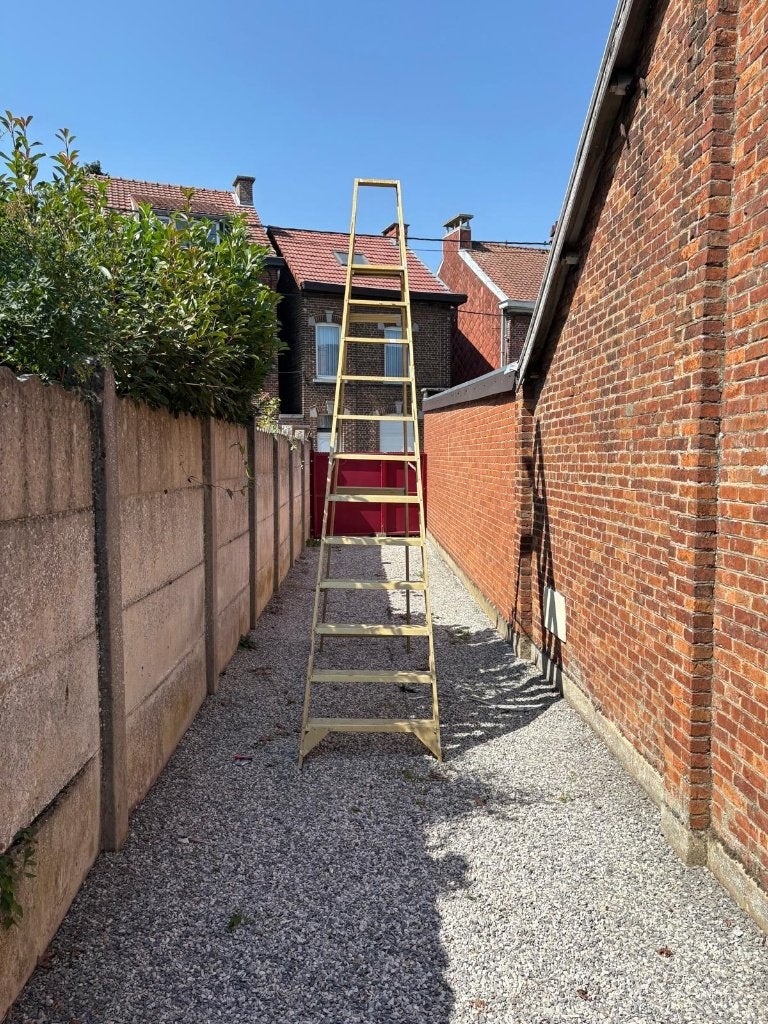 Escabeau alu géant pro., Bricolage & Construction, Enlèvement, Utilisé, Échelle, 2 à 4 mètres