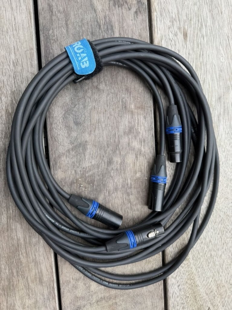 Set van 18 professionele XLR kabels voor micro/instrument, Musique & Instruments, Enlèvement, Utilisé, Micro