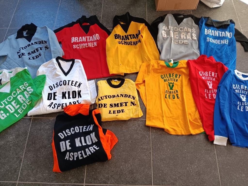 Lot oude retro vintage voetbal truitjes, Ophalen of Verzenden