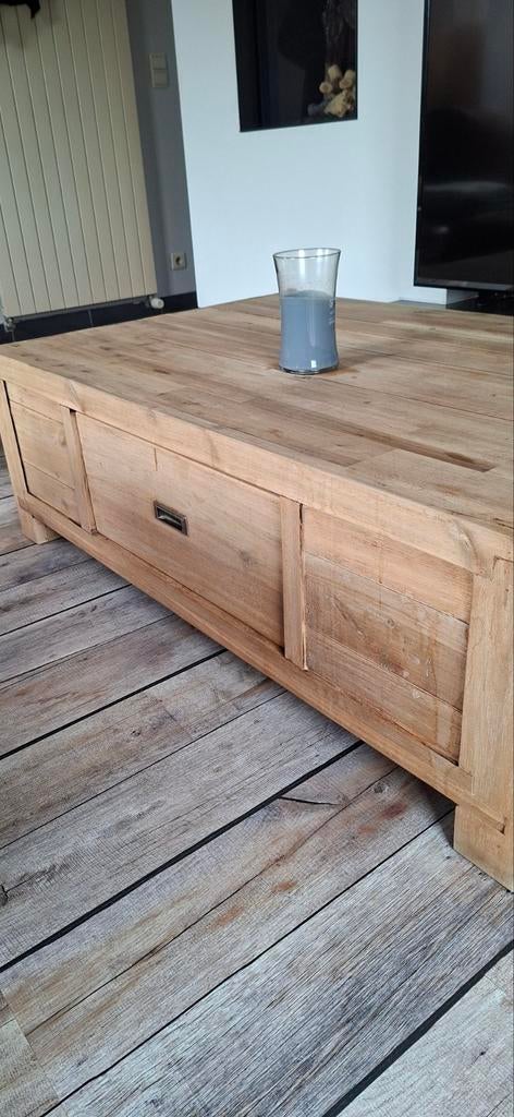 Grenen salontafel, Huis en Inrichting, Tafels | Salontafels, Ophalen, 100 tot 150 cm, Rustiek, 50 tot 100 cm
