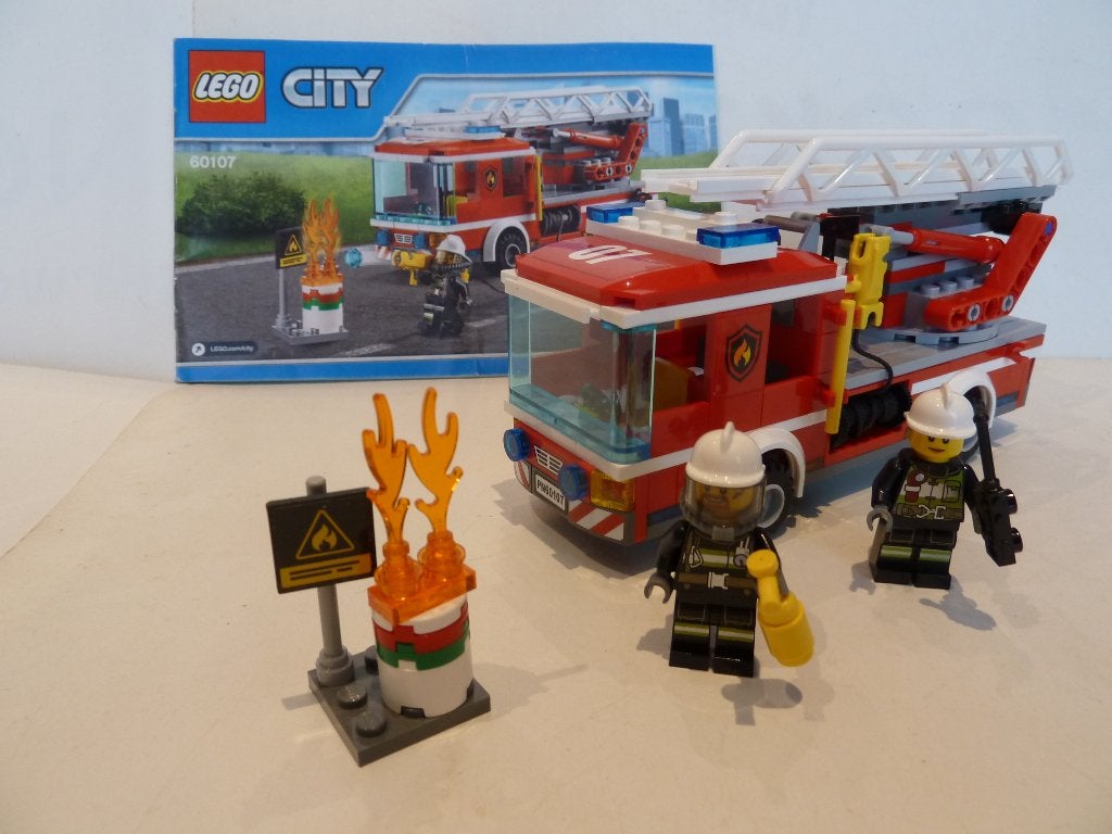 Camion à échelle de pompiers Lego City Fire 60107, Enfants & Bébés, City, Enlèvement ou Envoi, Lego, Ensemble complet