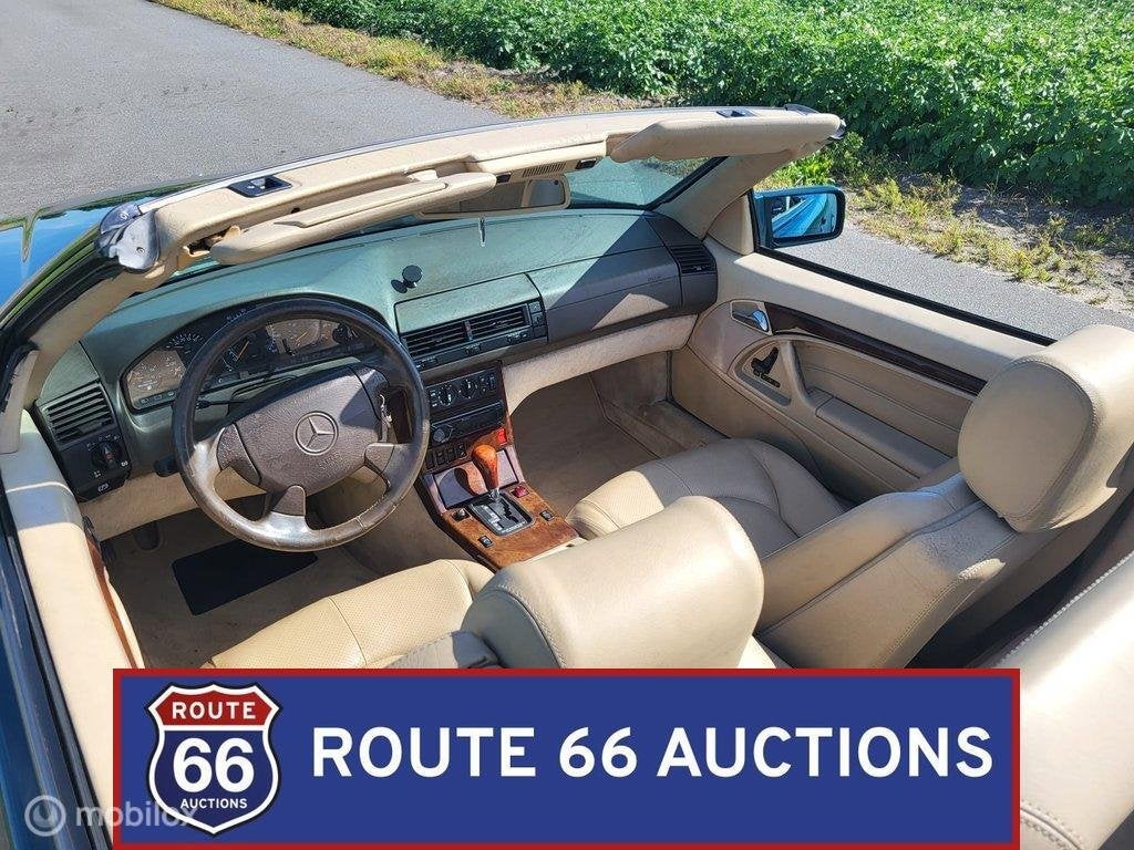 Mercedes-Benz SL 320 | 1996 | Route 66 Auctions, Auto's, Zwart, Mercedes-Benz, Bedrijf, Handgeschakeld