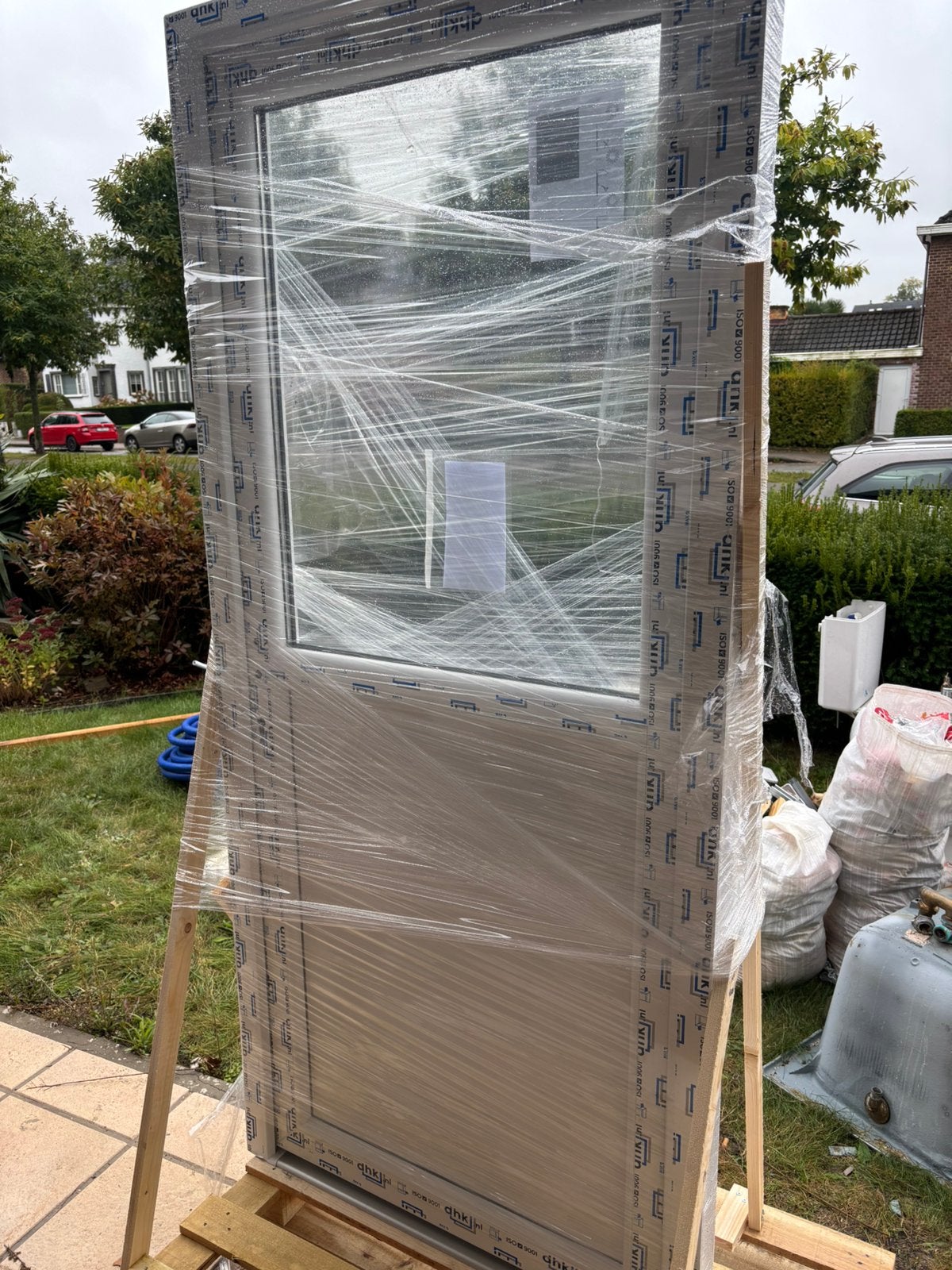 Porte extérieure en PVC toute neuve, Bricolage & Construction, Enlèvement, Comme neuf, Porte extérieure