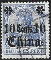 1 Postzegel China - Duitse postkantoren 1905, Timbres & Monnaies, Timbres | Europe | Allemagne, Enlèvement ou Envoi, Empire allemand