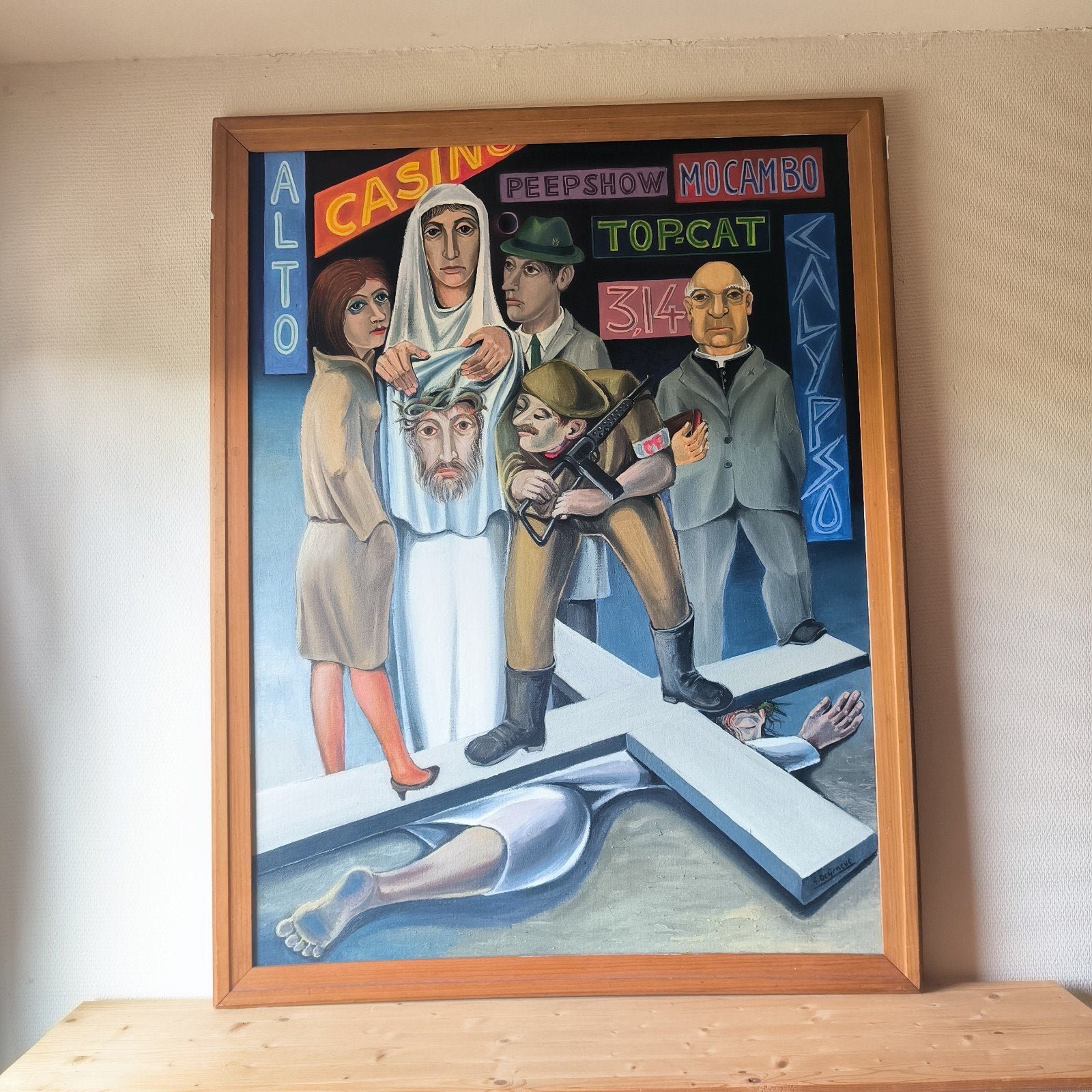 Veronica, Ophalen, Gesigneerd, Olieverf, Figuren