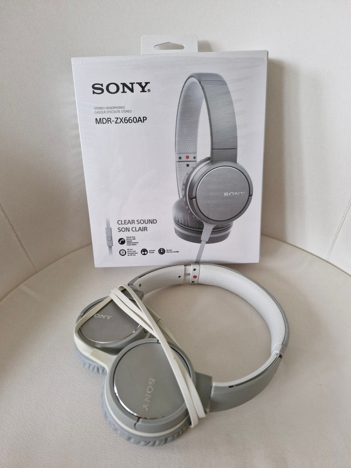 Casque stéréo Sony MDR-ZX660AP, Enlèvement, Blanc, Sony