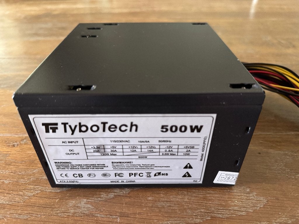 TyboTech 500W voeding, Ophalen of Verzenden, Gebruikt