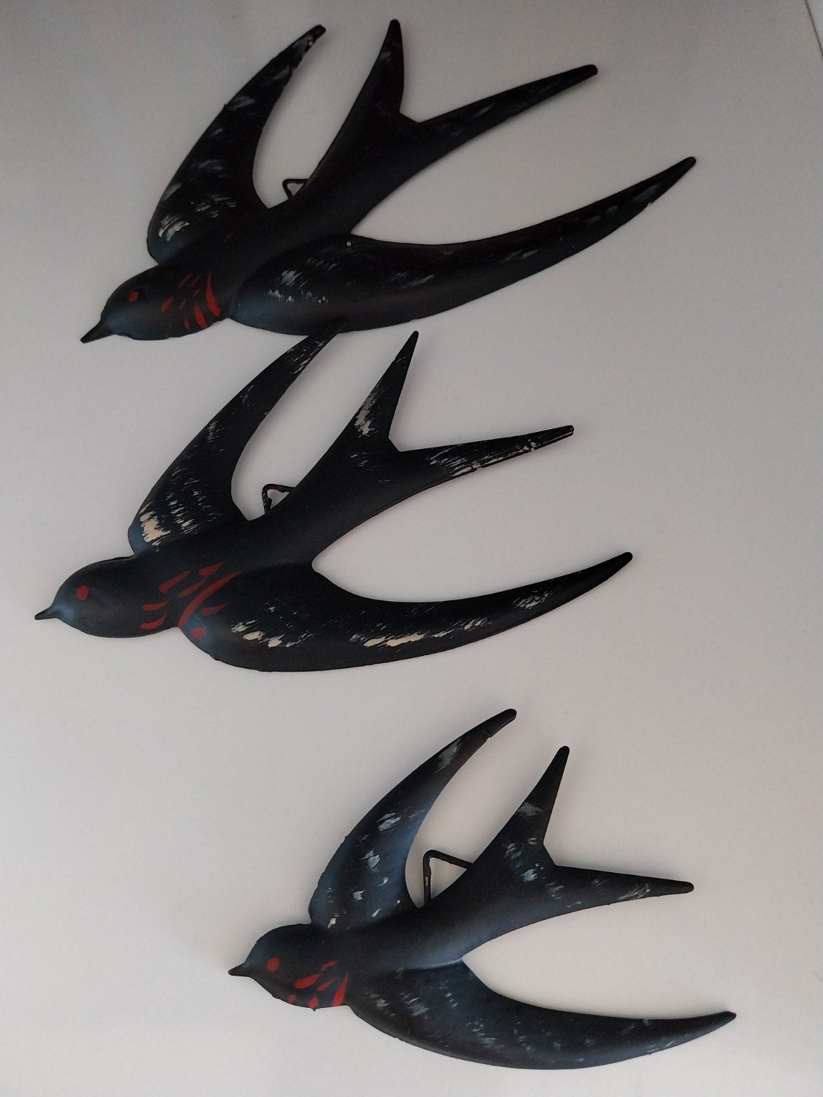 set mooie metalen zwaluwen, Antiek en Kunst, Ophalen