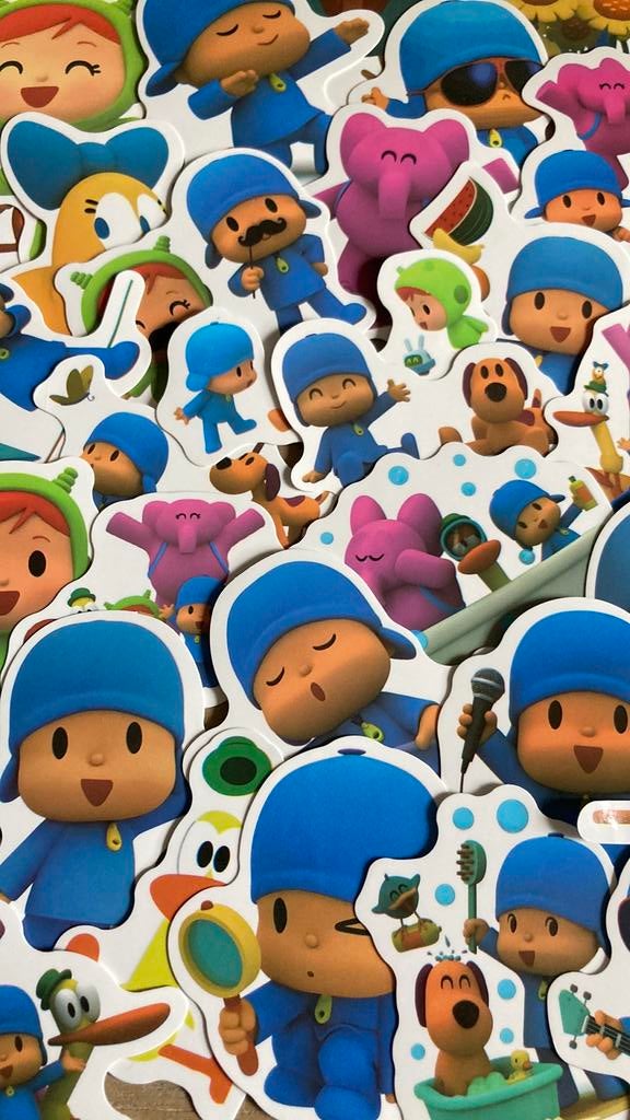 Autocollants Pocoyo, Envoi, Neuf, Autocollant