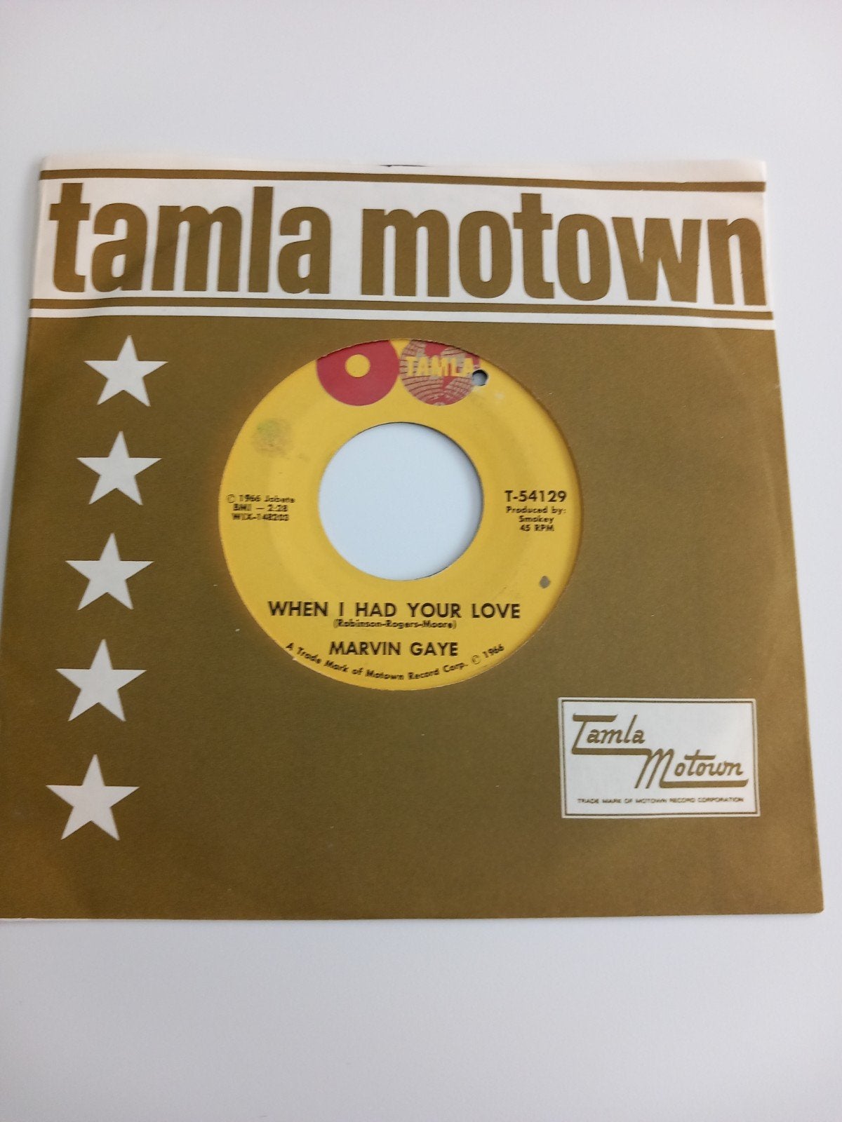 MARVIN GAYE. WHEN I HAD YOUR LOVE. 60s TAMLA USA 45T, Ophalen of Verzenden, R&B en Soul