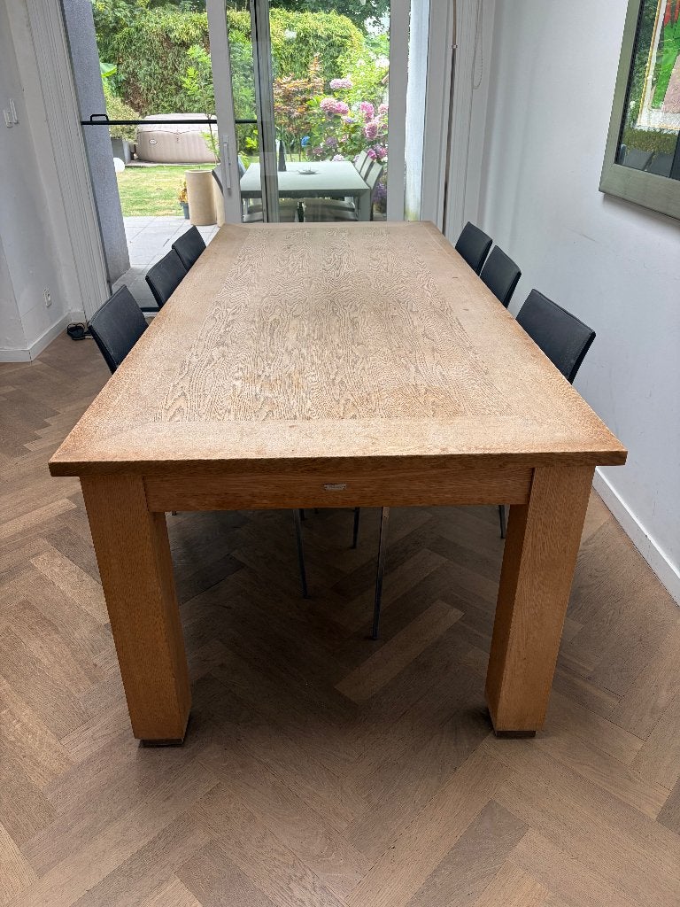 Eettafel Flamant, Ophalen, Gebruikt, 100 tot 150 cm, Eikenhout