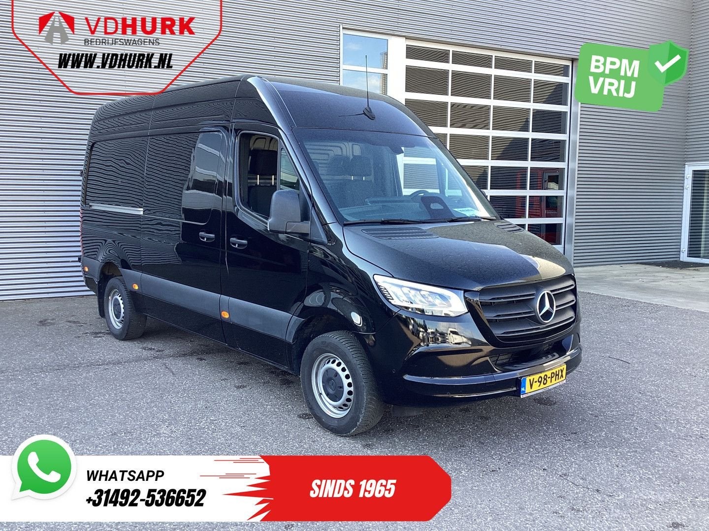 Mercedes-Benz Sprinter 317 CDI Aut. L2H2 VanStep/ 3.5t Trekv, Auto's, Automaat, Zwart, Mercedes-Benz, Bedrijf