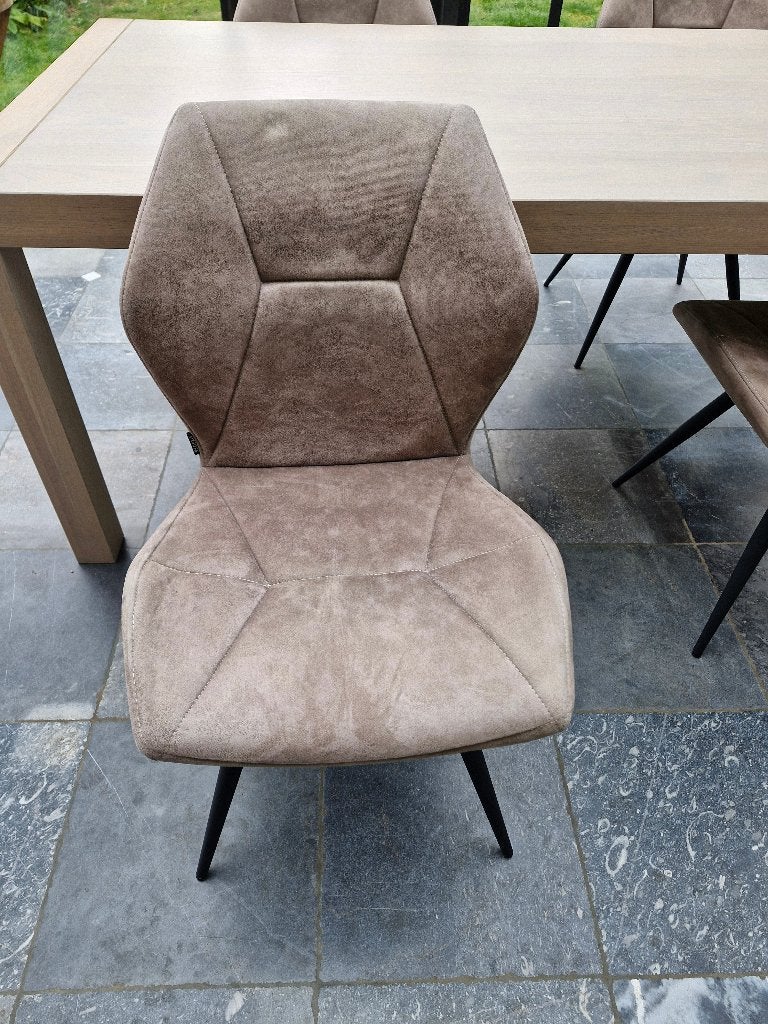 6 Prachtige eetkamer stoelen, Ophalen, Bruin, Landelijk / modern, Leer