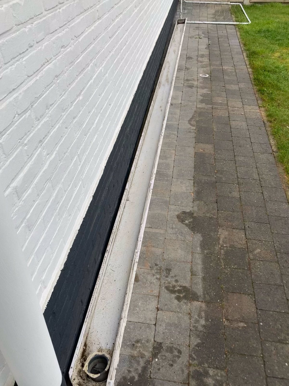 Aluminium goot wit 6m lang, Doe-het-zelf en Bouw, Buizen en Afvoer, Ophalen, Zo goed als nieuw, Aluminium