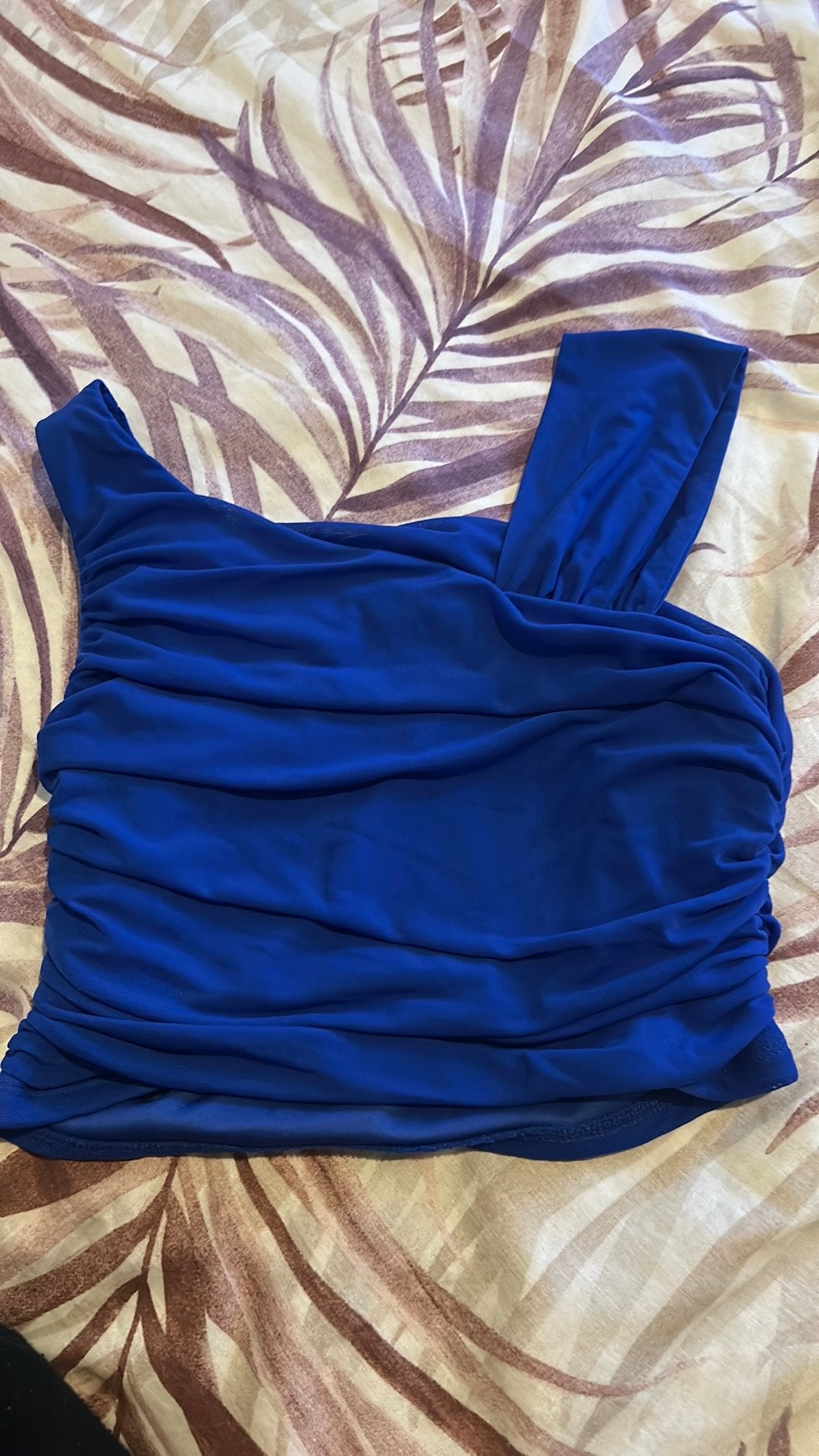 Crop top, Blauw, Zo goed als nieuw, Korte mouw, Ophalen