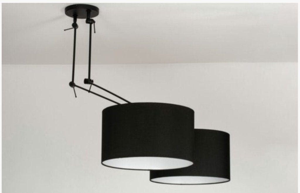 Moderne, verstelbare hanglamp met 2 kappen, Huis en Inrichting, Ophalen