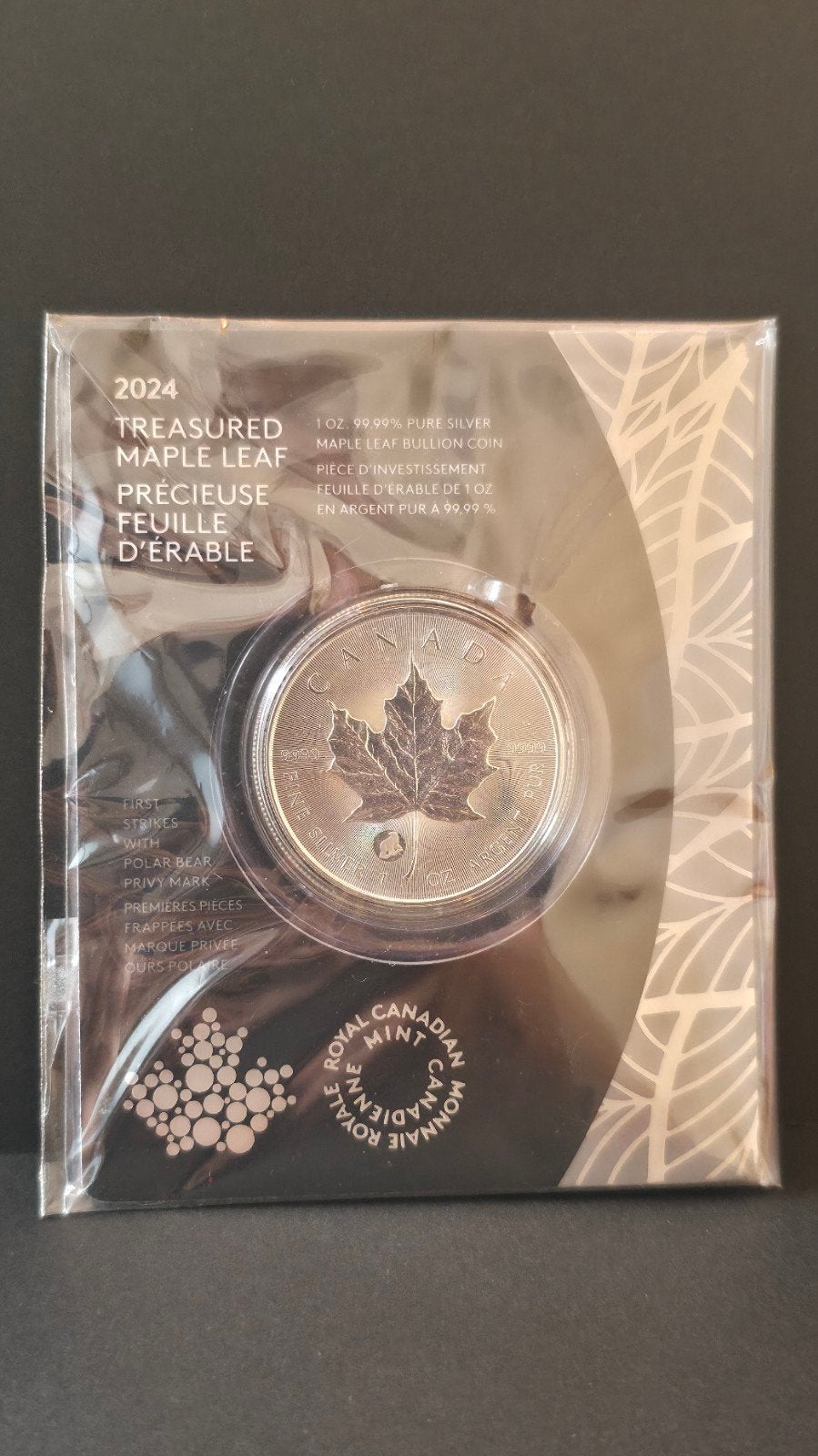 2024 Canada 1 oz Silver Maple Leaf – Polar Bear Privy / Firs, Timbres & Monnaies, Enlèvement ou Envoi