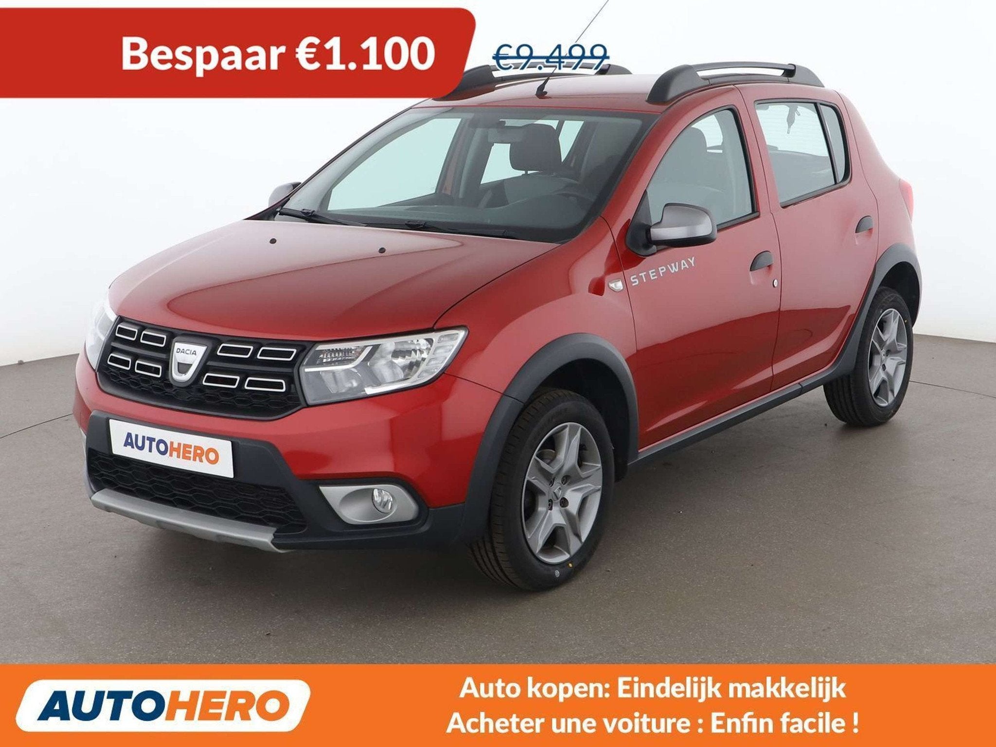 Dacia Sandero 0.9 TCe Stepway Prestige, Rouge, Volant multifonction, Achat, Noir