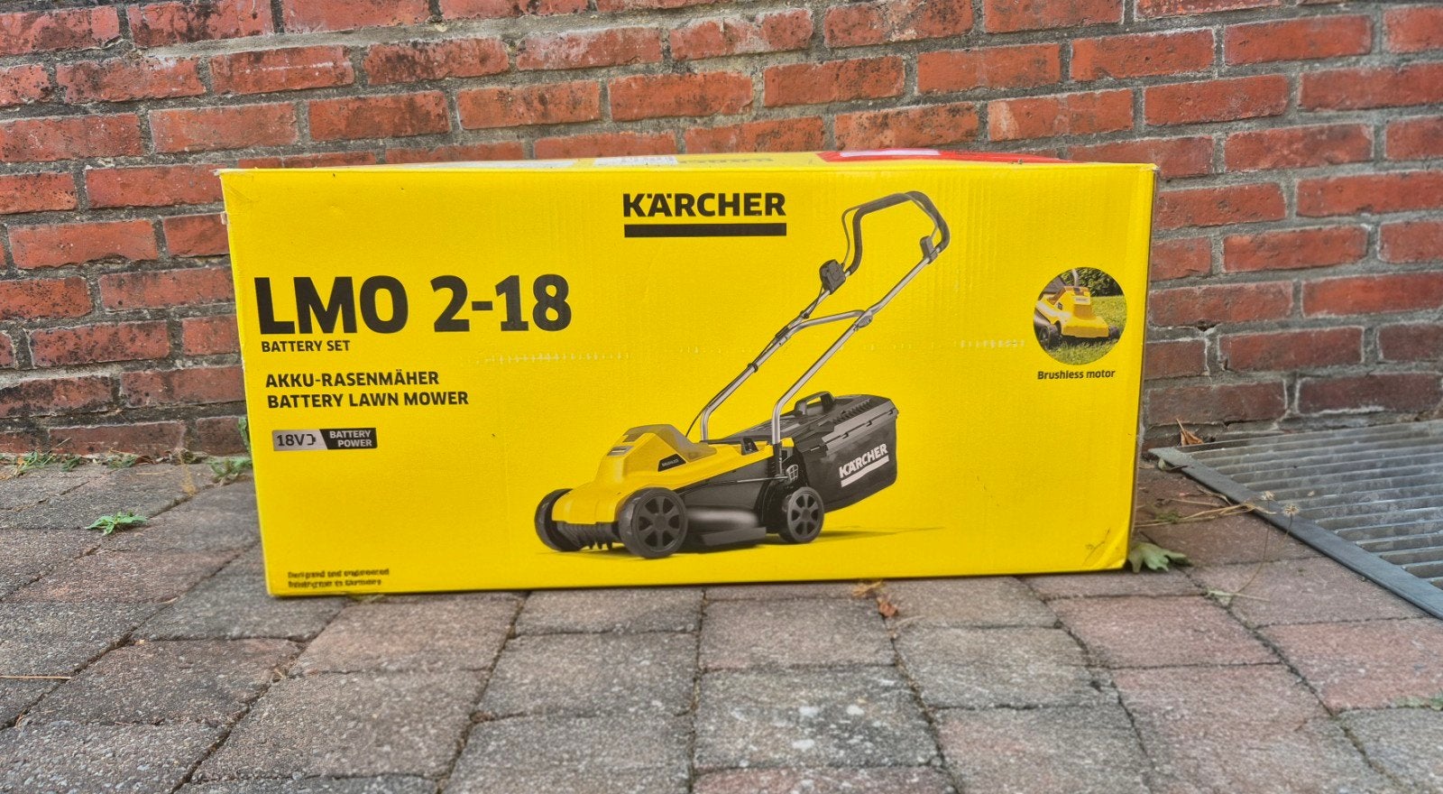 Tondeuse sans fil KÄRCHER LMO 2-18 (Battery Set) –, Neuf, Enlèvement ou Envoi, Tondeuses à gazon sur batterie, Tondeuse rotative