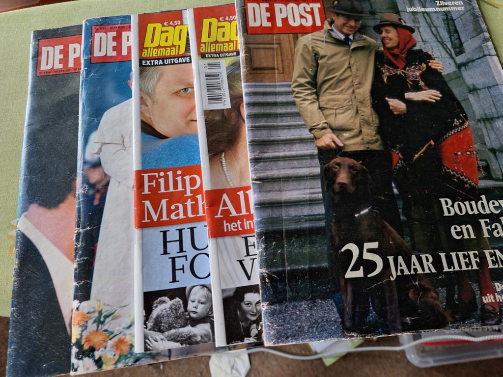 5 tijdschriften van de Koninklijke familie, Verzamelen, Ophalen of Verzenden, Gebruikt, Tijdschrift of Boek