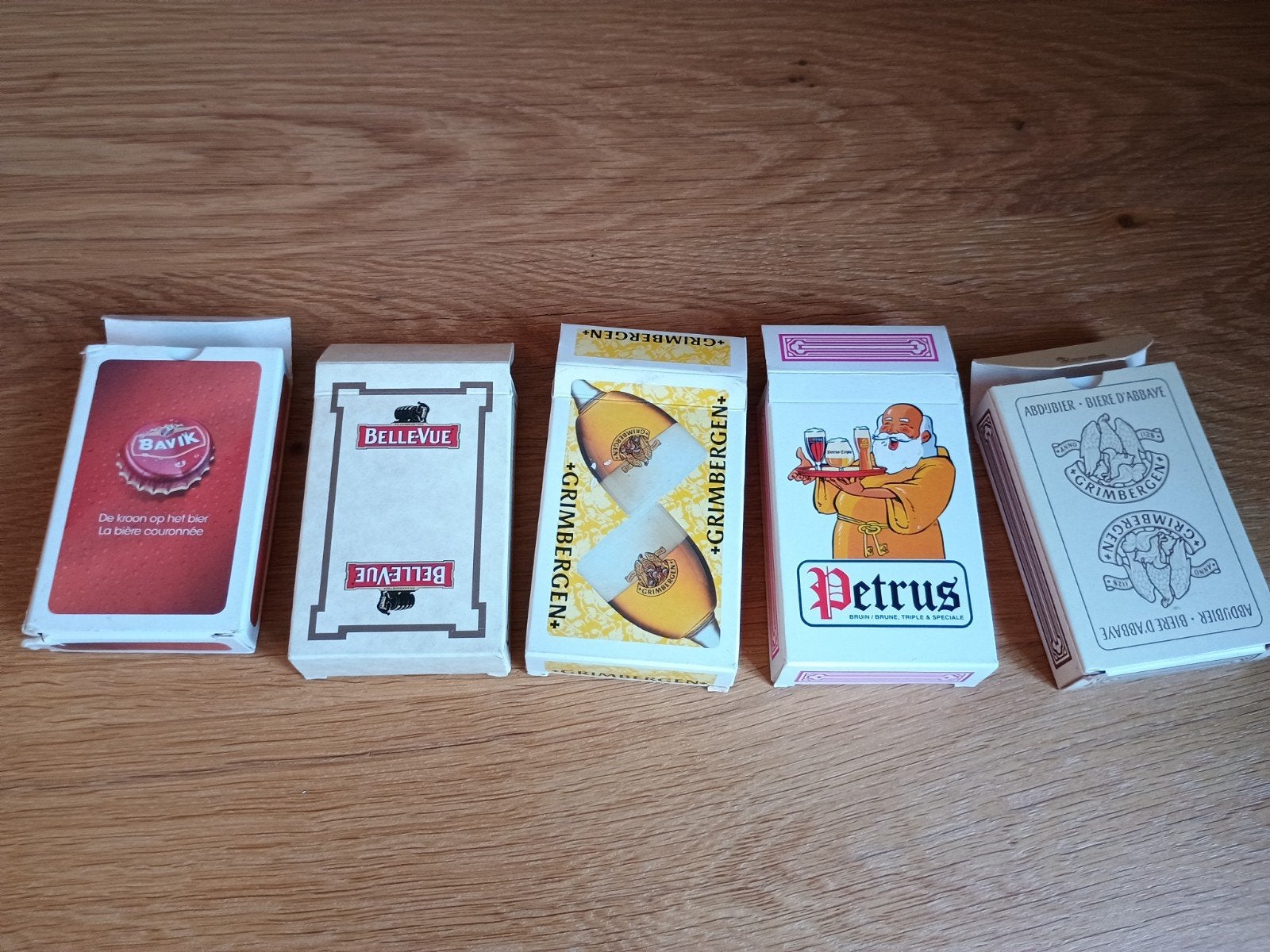 Petrus, Bavik, Grimbergen, Belle Vue speelkaarten ongespeel, Verzamelen, Ophalen of Verzenden