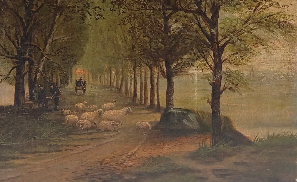OUD SCHILDERIJ 1899 GESIGNEERD, Ophalen of Verzenden
