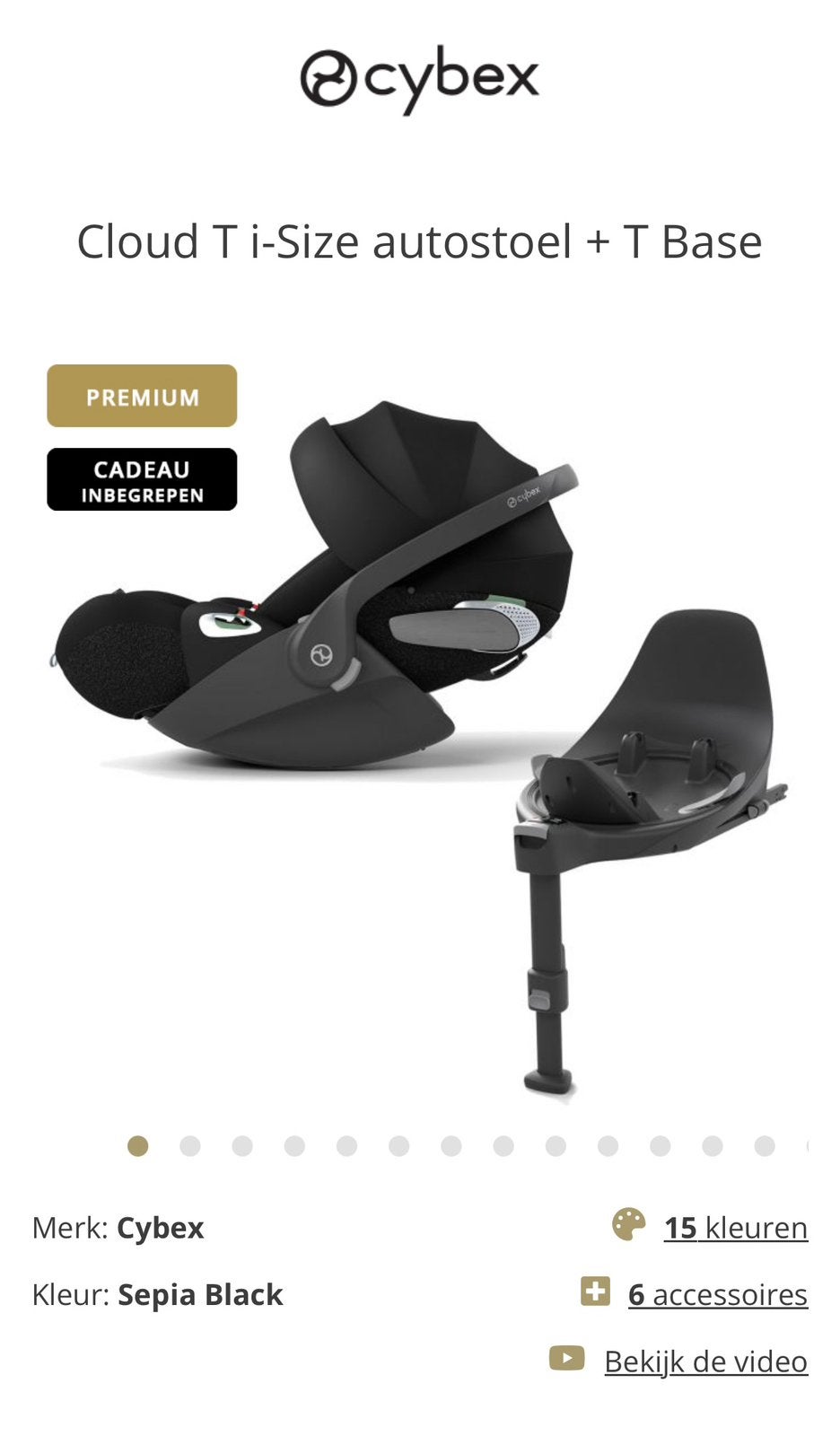 Cybex cloud T i size + base, Enfants & Bébés, Autres marques, Enlèvement, Dossier amovible, Utilisé