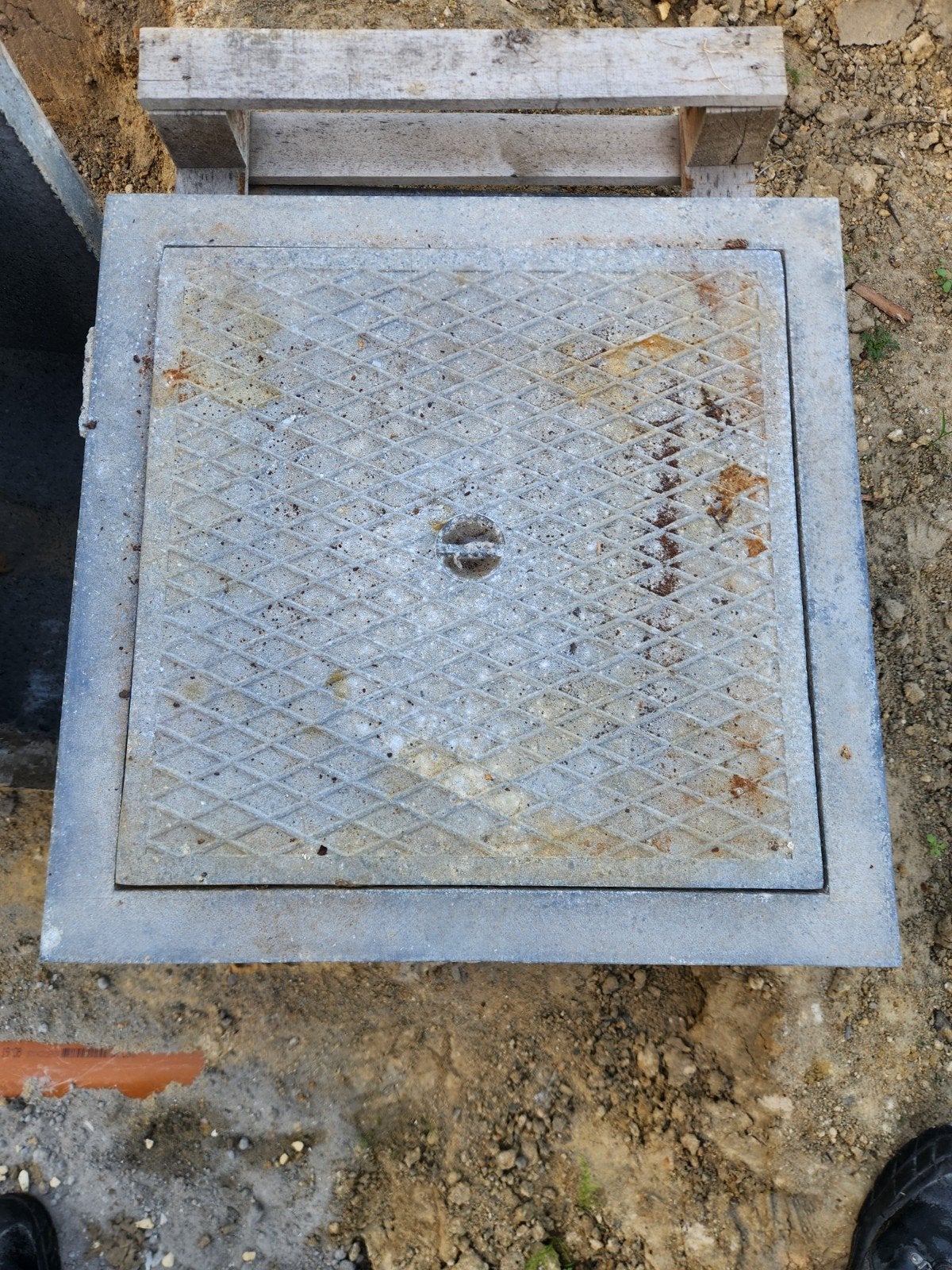 alu deksel 60x60, Ophalen, Gebruikt