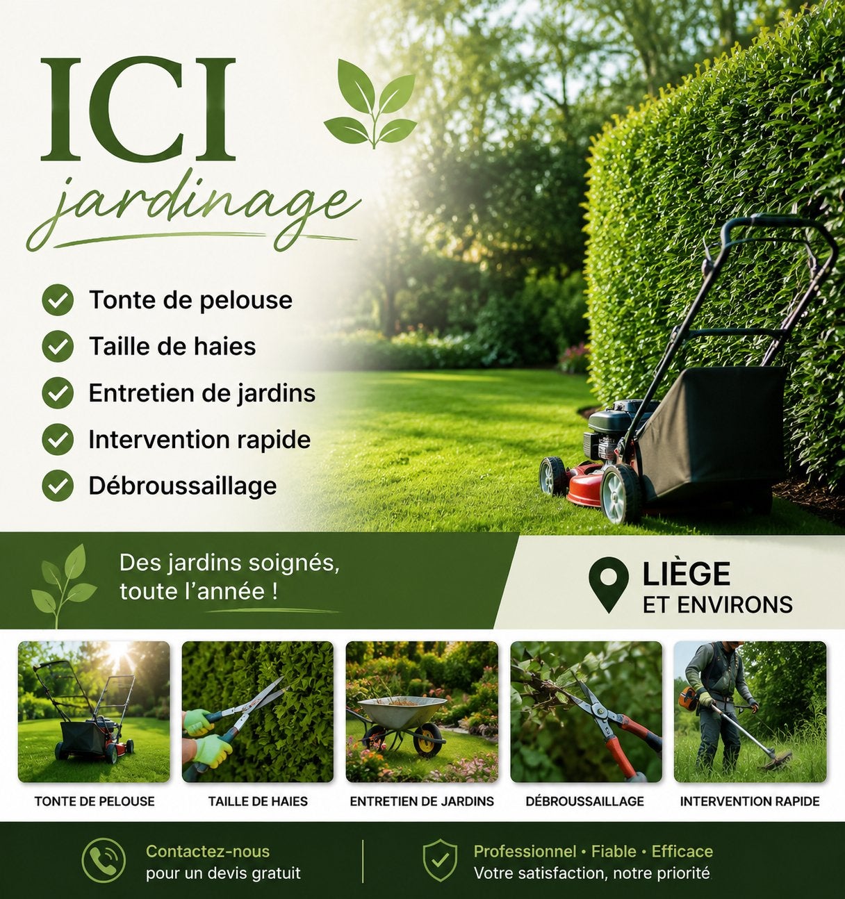 ICI Jardinage, Enlèvement, Comme neuf
