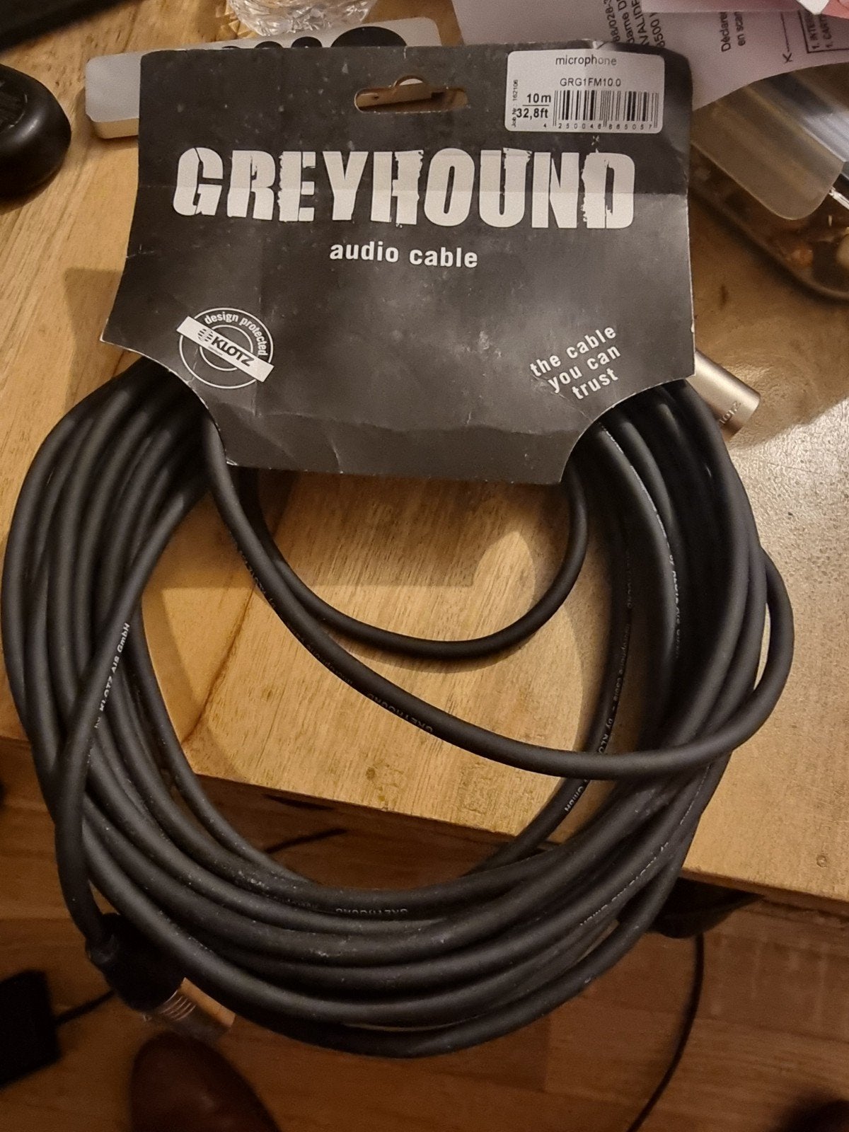 Microphone à câble audio Greyhound, Enlèvement, Neuf, 10 mètres ou plus