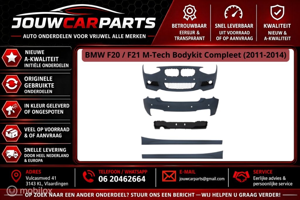 Bodykit BMW 1-serie F20  F21 ('11->)  m tech / m paket, Auto-onderdelen, Nieuw, Ophalen of Verzenden, BMW, BMW