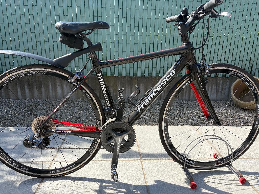 Koersfiets dames Francesco, Gebruikt, 26 inch, 10 tot 15 versnellingen, Velgrem