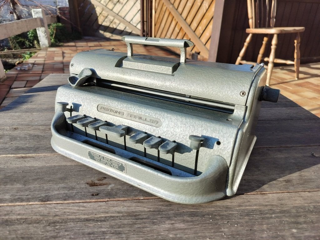 Perkins braille typmachine, Diversen, Typemachines, Ophalen, Gebruikt