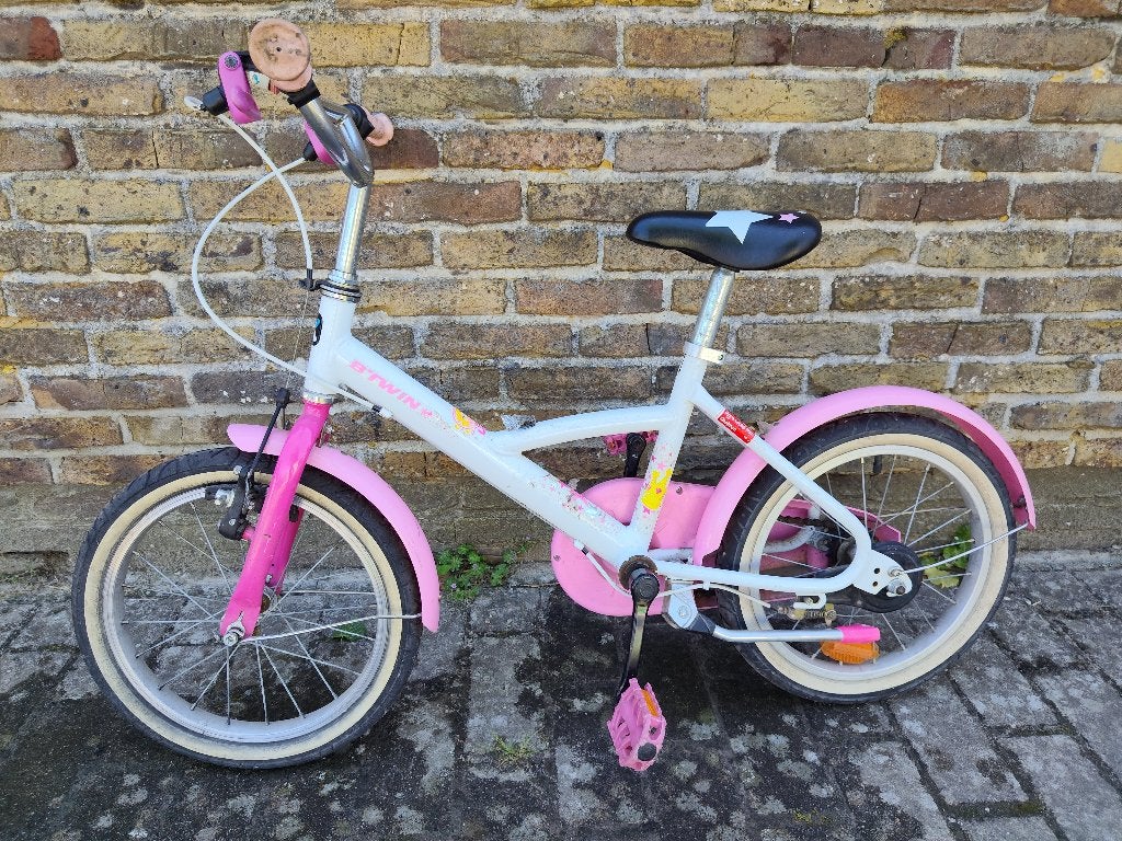 Kinderfiets decathlon roze, Fietsen en Brommers, Ophalen, B-twin, Gebruikt, Velgrem