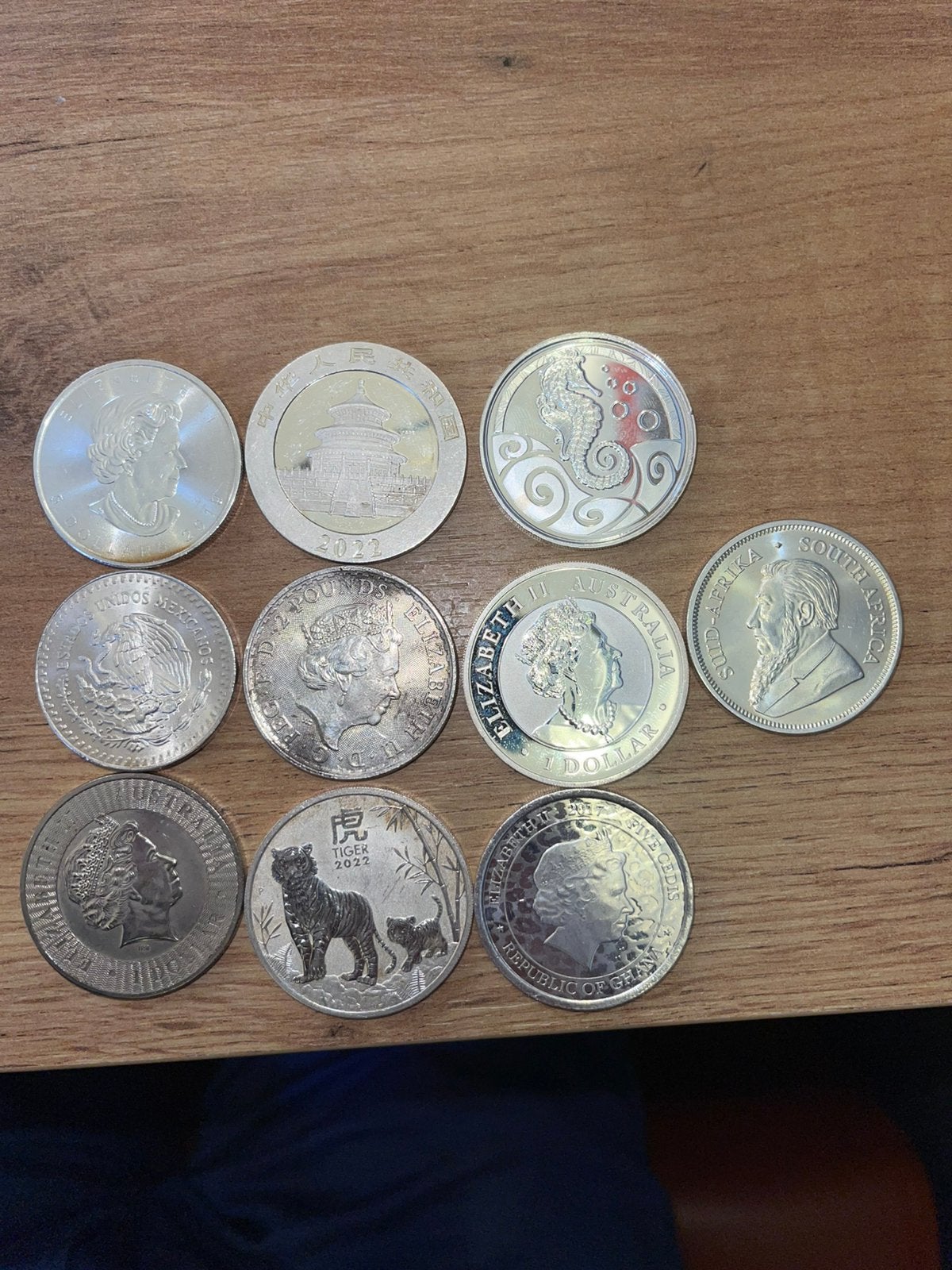 Lot de 10 pièces en argent 9999 pur 1oz x10pc, Enlèvement, Série, Argent