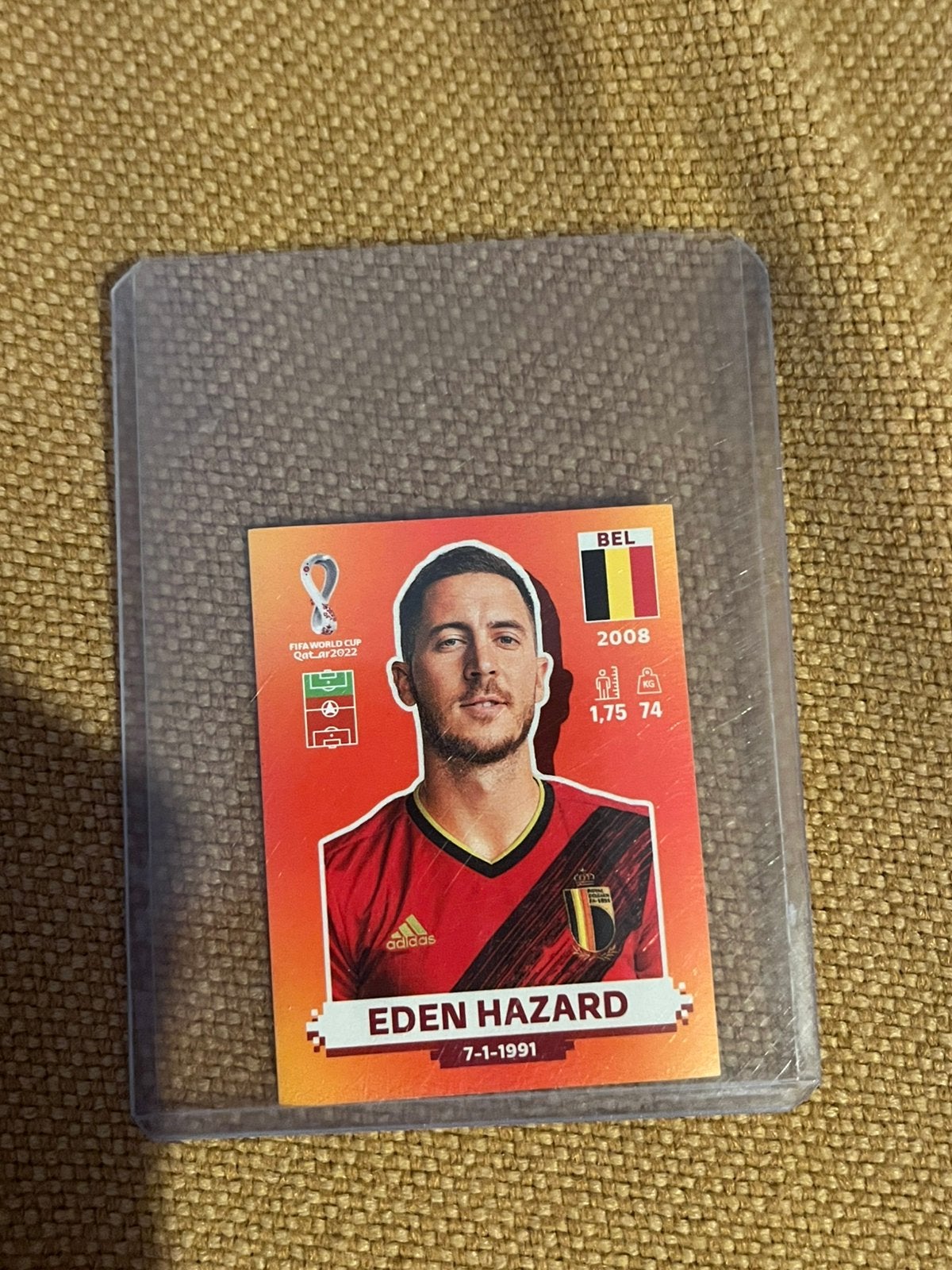 Panini Eden Hazard wk 2022, Ophalen of Verzenden, Zo goed als nieuw